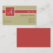 Sable de bande de monogramme et Cartes de visite S (Devant / Derrière)