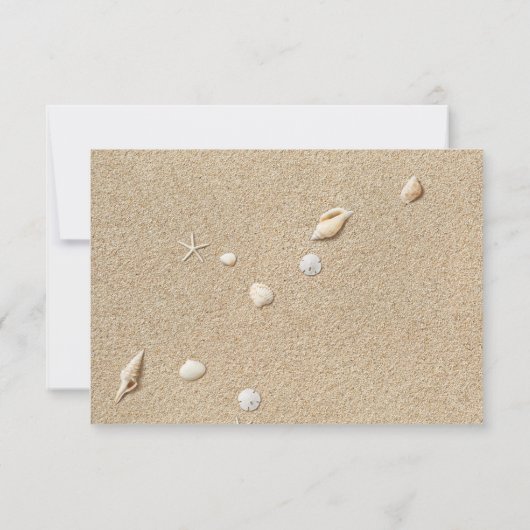 Sable de plage et typographie blanche RSVP (Dos)