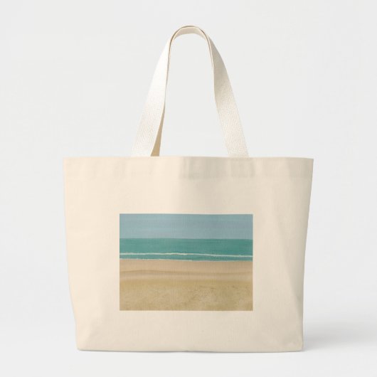 Sable de plage Océan scène sur Sacs en toile (Devant)