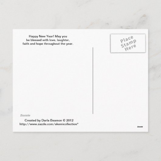 Sable De Temps Nouvelle Année Carte Postale (Dos)