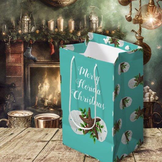 Sable d'étoiles de mer Dollars Sac cadeau de Noël 