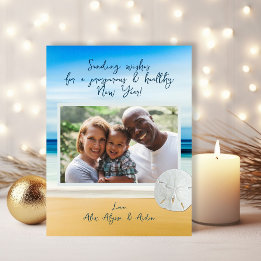 Sable Dollar Beach Bonne année Photo Carte postale