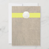 Sable Dollar Beach Invitation de mariage - Jaune (Dos)