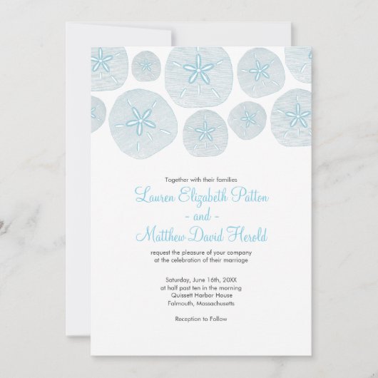 Sable Dollar Beach Mariage Invitation (Devant)