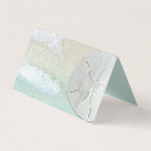 Sable Dollar Beach Vagues Tented Blank Cartes de P