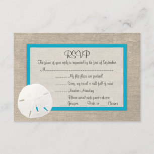 Sable Dollar Beach Wedding Carte RSVP Malibu 2