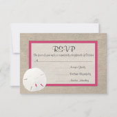 Sable Dollar Beach Wedding Carte RSVP - Watermelon (Devant)