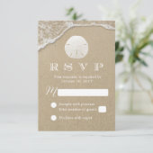 Sable Dollar Beach Wedding Réponse RSVP (Debout devant)