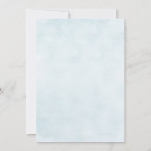 Sable Dollar Blue Floral Beach Mariage Invitation (Dos)