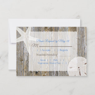 Sable Dollar et Starfish Mariage océanique RSVP