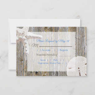 Sable Dollar et Starfish Mariage océanique RSVP
