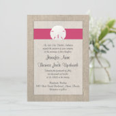 Sable Dollar Look Beach Wedding Invitation (Debout devant)