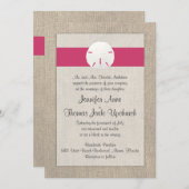 Sable Dollar Look Beach Wedding Invitation (Devant / Derrière)