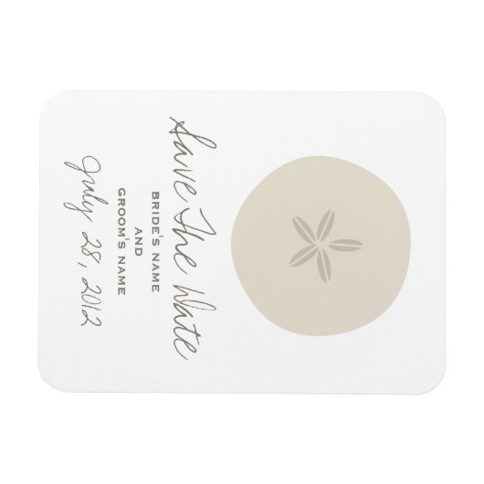 Sable Dollar Mariage Enregistrer La Date Magnet (Horizontal)