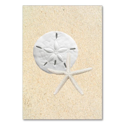 Sable Dollar Plage Mariage Table Carte Place (Dos)