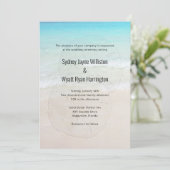 Sable Dollar Plage tropicale Mariage Invitation (Debout devant)