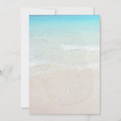 Sable Dollar Plage tropicale Mariage Invitation (Dos)