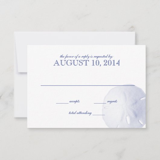 Sable Dollar Royal Blue Wedding RSVP (Devant)