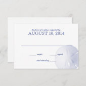 Sable Dollar Royal Blue Wedding RSVP (Devant / Derrière)