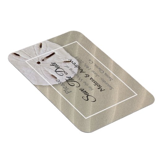 Sable Dollar Wedding Wedding Save the Date Magnet (Côté Droit)