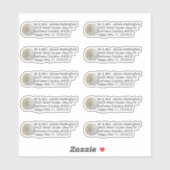 Sable Dollars Formé Adresse de retour Stickers (Feuille)