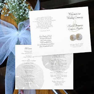 Sable Dollars Mariage Cérémonie Plier Programme