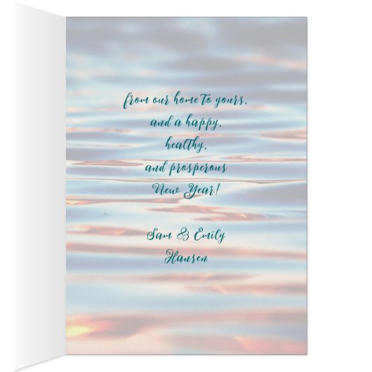 Sable Dollars Starfish Plage Noël Cartes pliées (Intérieur (Droit))