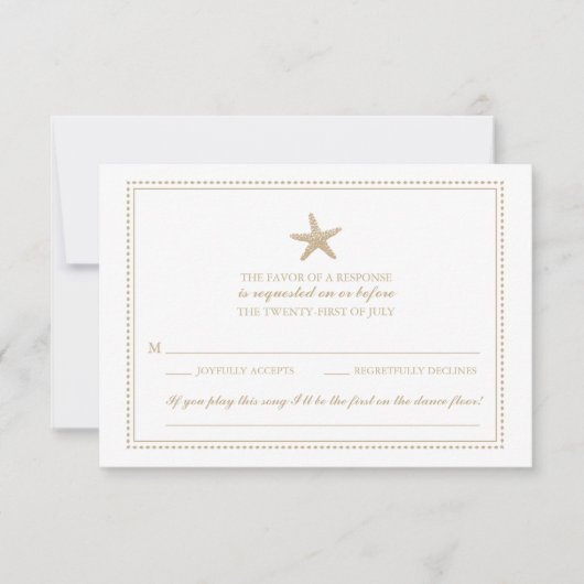 Sable doré de sébaste gracieux | Mariage RSVP (Devant)