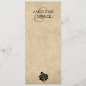 Sable du menu | de dîner de Tour Eiffel de Fleur (Dos)