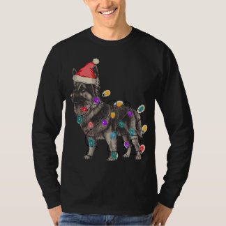 SABLE DUITSE HERDER MET SINTERKLAAS PET CHRISTM T-SHIRT