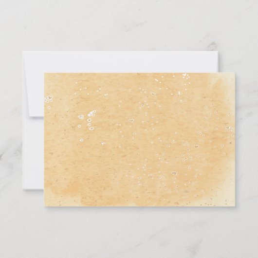 Sable et coquilles de mer / Mariage de plage RSVP (Dos)