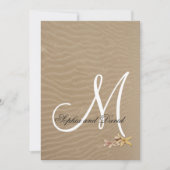 Sable et Starfish Plage Mariage Invitation (Devant)