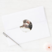 Sable Ferret Afbeelding Ronde Sticker (Envelop)