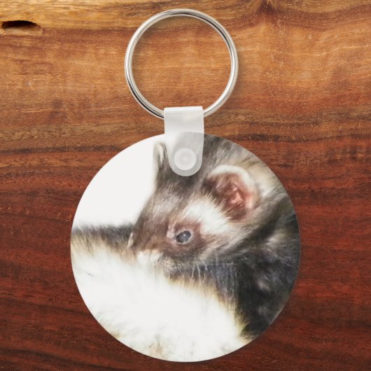 Sable Ferret Afbeelding Sleutelhanger (Voorkant)