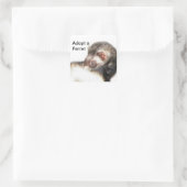 Sable Ferret Afbeelding Vierkante Sticker (Tas)
