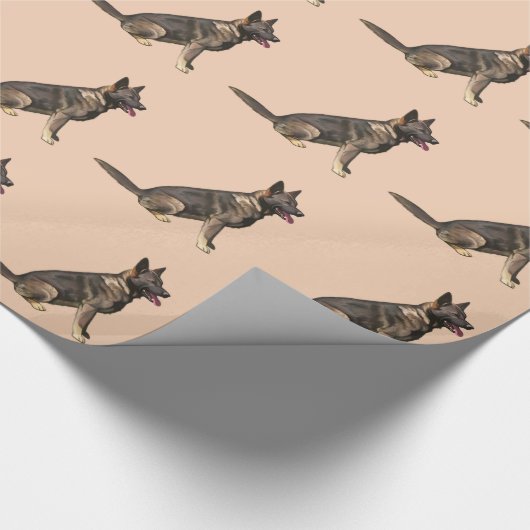Sable German Shepherd Dog Cadeaupapier (Hoek)