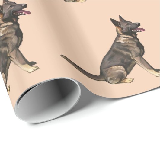 Sable German Shepherd Dog Cadeaupapier (Rol Hoek)