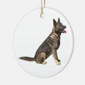 Sable German Shepherd Dog Keramisch Ornament (Links)