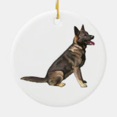 Sable German Shepherd Dog Keramisch Ornament (Achterkant)