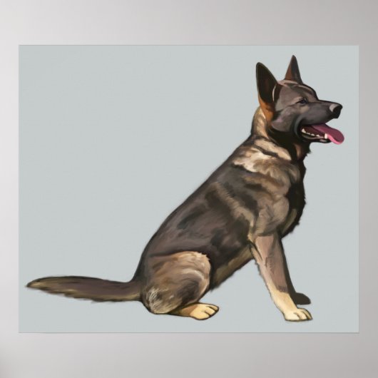 Sable German Shepherd Dog Poster (Voorkant)