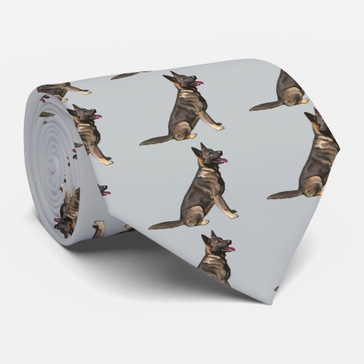 Sable German Shepherd Dog Stropdas (Opgerold)