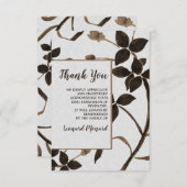 Sable Leaves Funeral Bedankt kaarten (Voorkant / Achterkant)