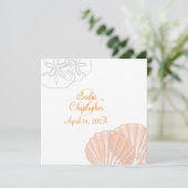 Sable+Mer/rose+orange/ Mariages Invitations (Debout devant)