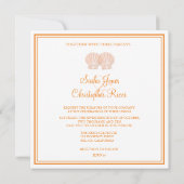 Sable+Mer/rose+orange/ Mariages Invitations (Dos)