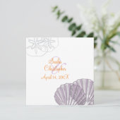 Sable+Mer/violet+Orange/ Mariage Invitations (Debout devant)