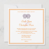Sable+Mer/violet+Orange/ Mariage Invitations (Dos)
