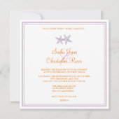 Sable+Mer/violet+Orange/ Mariage Invitations (Dos)