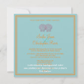 Sable+Mer/violet+Orange/ Mariage Invitations (Dos)
