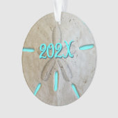 Sable naturel Dollar Année Date Ornement acrylique (devant)