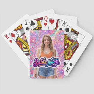 Sable Noon Schoonheidshouding #1 Met Kleurrijke Ac Pokerkaarten